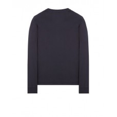 Stone Island 22713 Long Sleeve T Shirt In Cotton Jersey Dark Blue