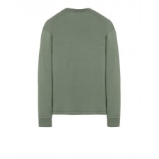 Stone Island 22713 Long Sleeve T Shirt In Cotton Jersey Sage Green