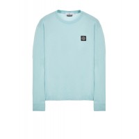 Stone Island 22713 Long Sleeve T Shirt In Cotton Jersey Sky Blue