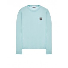 Stone Island 22713 Long Sleeve T Shirt In Cotton Jersey Sky Blue