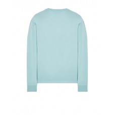 Stone Island 22713 Long Sleeve T Shirt In Cotton Jersey Sky Blue