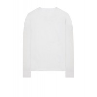 Stone Island 22713 Long Sleeve T Shirt In Cotton Jersey White