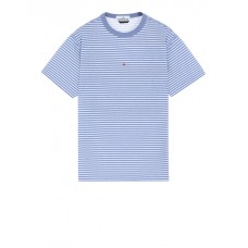 Stone Island 233X9 Short Sleeve T Shirt In Pigment Printed Cotton Jersey Lavender