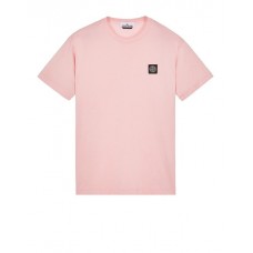 Stone Island 24113 Spring Summer Short Sleeve Shirt In Cotton Pink