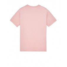 Stone Island 24113 Spring Summer Short Sleeve Shirt In Cotton Pink