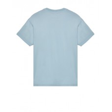 Stone Island 24113 Spring Summer Short Sleeve Shirt In Cotton Sky Blue