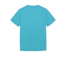 Stone Island 24113 Spring Summer Short Sleeve Shirt In Cotton Turquoise