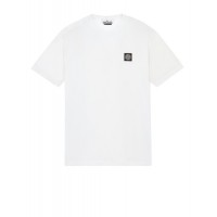 Stone Island 24113 Spring Summer Short Sleeve Shirt In Cotton White