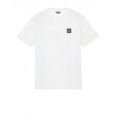 Stone Island 24113 Spring Summer Short Sleeve Shirt In Cotton White