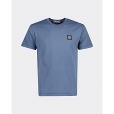 Stone Island 24113 Spring Summer Short Sleeve Shirt In Cotton Dark Blue