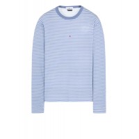 Stone Island 244X9 Long Sleeve T Shirt In Cotton Jersey Lavender