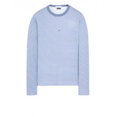 Stone Island 244X9 Long Sleeve T Shirt In Cotton Jersey Lavender