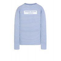 Stone Island 244X9 Long Sleeve T Shirt In Cotton Jersey Lavender