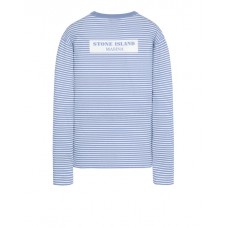 Stone Island 244X9 Long Sleeve T Shirt In Cotton Jersey Lavender