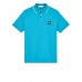 Stone Island 2CS17 Fall Winter Short Sleeve Polo T Shirts In Stretch Turquoise