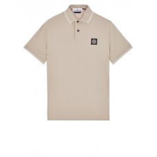 Stone Island 2CS18 Fall Winter Short Sleeve Polo T Shirts In Stretch Cotton Dove Gray