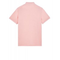 Stone Island 2CS18 Fall Winter Short Sleeve Polo T Shirts In Stretch Cotton Pink