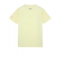 Stone Island 2NS83 Short Sleeves T Shirt  With Print In Cotton Lemon