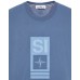 Stone Island 2NS92 Print Short Sleeve T Shirt In Cotton Jersey Avio Blue