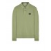 Stone Island 2SL18 Autumn Winter Long Sleeve Polo Shirt In Stretch Cotton Sage Green