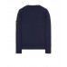 Stone Island 550D8 Sweater In Ribbed Soft Cotton Dark Blue