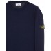 Stone Island 550D8 Sweater In Ribbed Soft Cotton Dark Blue