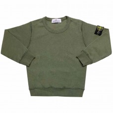 Stone Island 61340 Cotton Junior Crewneck Sweatshirt Musk Green