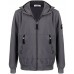 Stone Island 40727 Lightweight Hooded Jacket Polyester Stretch Canvas Blue Gray