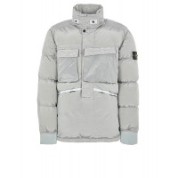 Stone Island 44508 Hooded Jacket Nylon Metal Pearl Gray