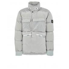 Stone Island 44508 Hooded Jacket Nylon Metal Pearl Gray