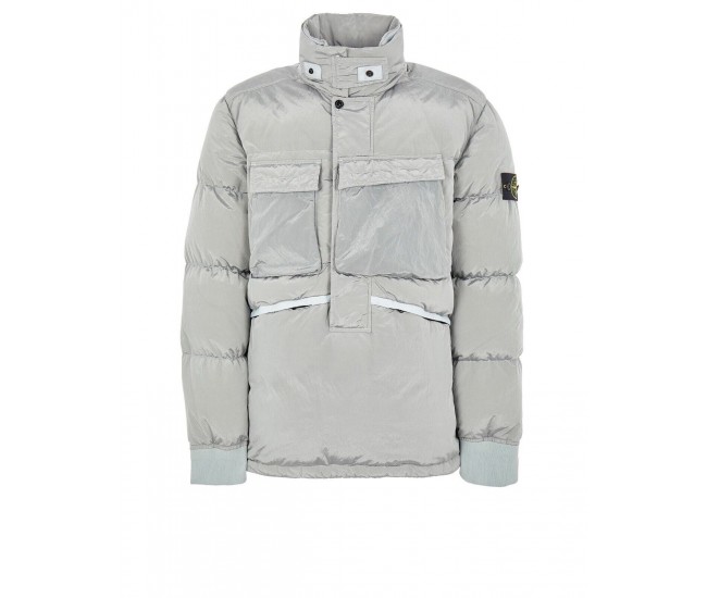 Stone Island 44508 Hooded Jacket Nylon Metal Pearl Gray