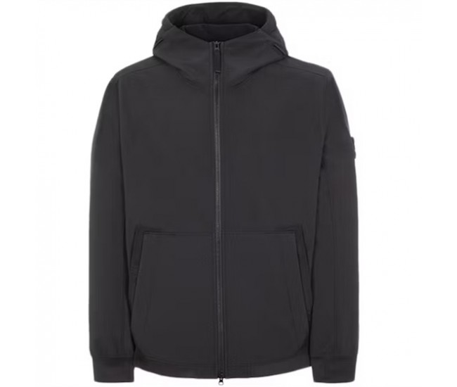 Stone Island Q0122 Soft Shell-R_e.Dye® Technology Jacket Black