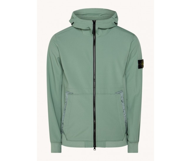 Stone Island Q0122 Soft Shell-R_e.Dye® Technology Jacket Green