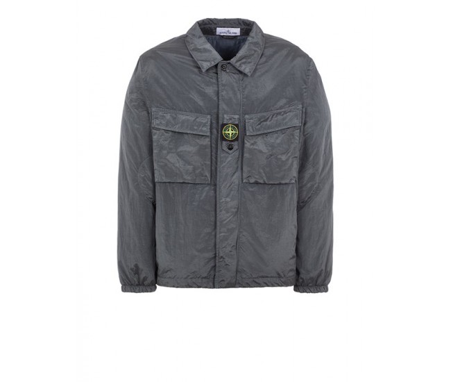 Stone Island Q0819 Fall Winter Jackets Nylon Metal Fabric Lead Gray